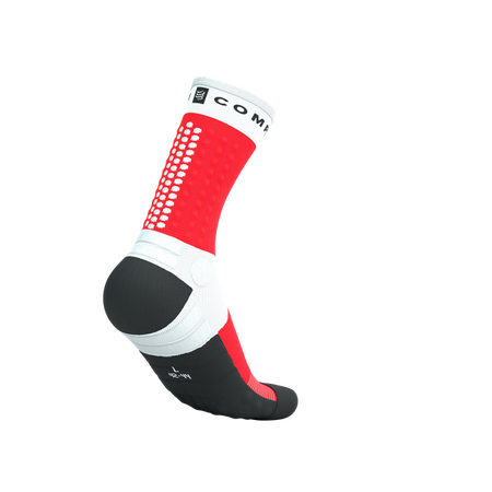 COMPRESSPORT Skarpetki do biegania ULTRA TRAIL SOCKS V2.0 white/fluo red