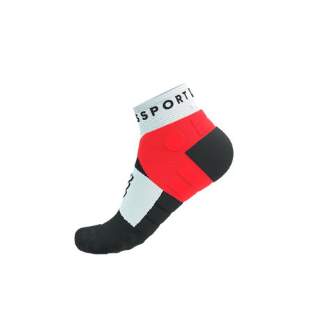 COMPRESSPORT Skarpetki do biegania ULTRA TRAIL LOW SOCKS V2.0 fluo red/white