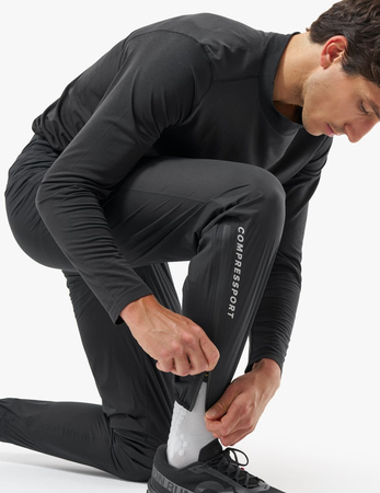 COMPRESSPORT Spodnie biegowe przeciwdeszczowe HURRICANE WATERPROOF PANTS 2.0 black