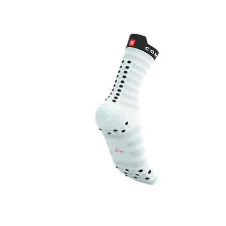 COMPRESSPORT Skarpetki do biegania PRORACING SOCKS V4 ULTRALIGHT RUN HIGH white/red/black