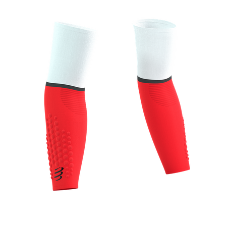 COMPRESSPORT Rękawki kompresyjne ARMFORCE ULTRALIGHT white/fluo red