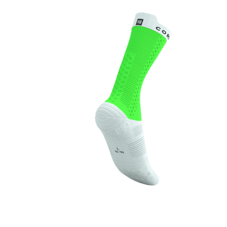 COMPRESSPORT Skarpetki rowerowe PRORACING SOCKS V4 BIKE neon green/white