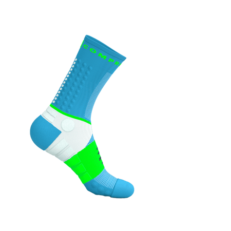 COMPRESSPORT Skarpetki do biegania ULTRA TRAIL SOCKS V2.0 norse blue/neon green