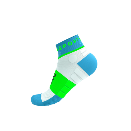 COMPRESSPORT Skarpetki do biegania ULTRA TRAIL LOW SOCKS V2.0 norse blue/neon green