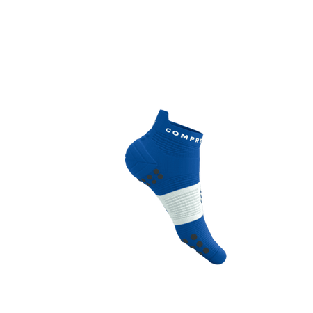 COMPRESSPORT Skarpetki do biegania krótkie PRORACING SOCKS V4 RUN LOW princess blue/white