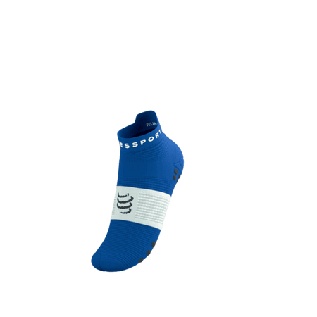 COMPRESSPORT Skarpetki do biegania krótkie PRORACING SOCKS V4 RUN LOW princess blue/white