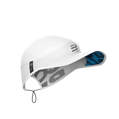 COMPRESSPORT Czapka biegowa z daszkiem PRO RACING CAP white