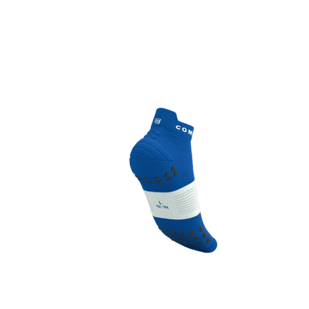 COMPRESSPORT Skarpetki do biegania krótkie PRORACING SOCKS V4 RUN LOW princess blue/white