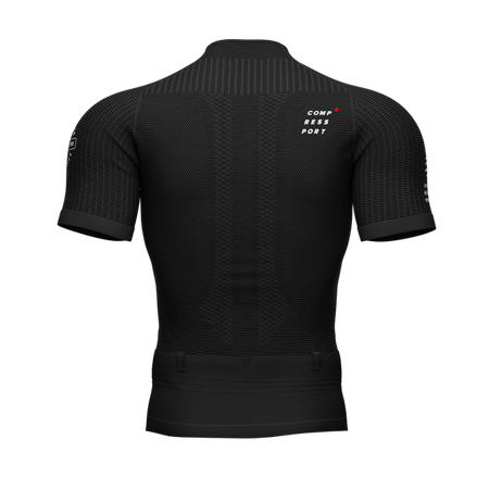 COMPRESSPORT Koszulka kompresyjna do biegania TRAIL POSTURAL SS TOP czarno-czerwona