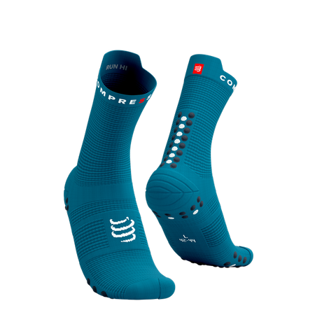 COMPRESSPORT Skarpetki do biegania wysokie ProRacing Socks V4 mosaic blue magent