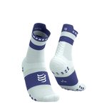 COMPRESSPORT Skarpetki do biegania wysokie PRORACING SOCKS V4 RUN HIGH star white/orient blue