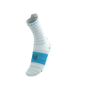 COMPRESSPORT Skarpetki do biegania PRORACING SOCKS V4 ULTRALIGHT RUN HIGH white/norse blue/neon green