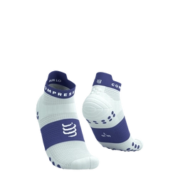 COMPRESSPORT Skarpetki do biegania krótkie PRORACING SOCKS V4 RUN LOW star white/orient blue