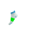 COMPRESSPORT Skarpetki do biegania krótkie PRORACING SOCKS V4 RUN LOW white/norse blue/neon green