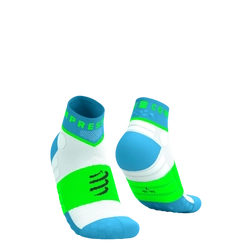 COMPRESSPORT Skarpetki do biegania ULTRA TRAIL LOW SOCKS V2.0 norse blue/neon green