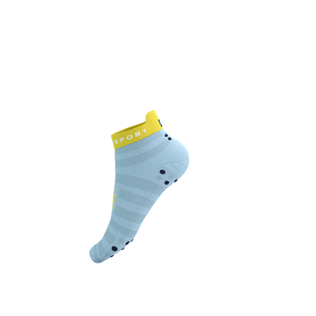 COMPRESSPORT Skarpetki do biegania PRORACING SOCKS V4 ULTRALIGHT RUN LOW cashmere blue/maize