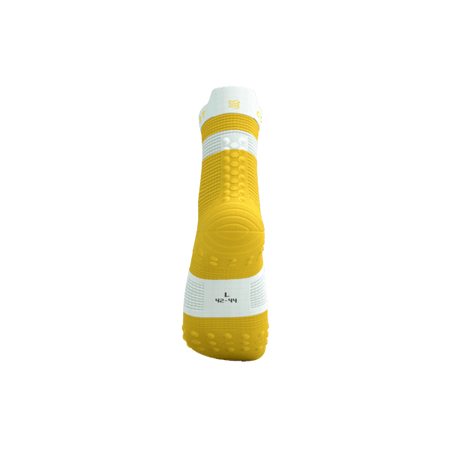 COMPRESSPORT Skarpetki do biegania wysokie PRORACING SOCKS V4 RUN HIGH lemon/white