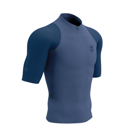 COMPRESSPORT Koszulka do biegania TRAIL RACING POSTURAL SS TOP indigo/blues