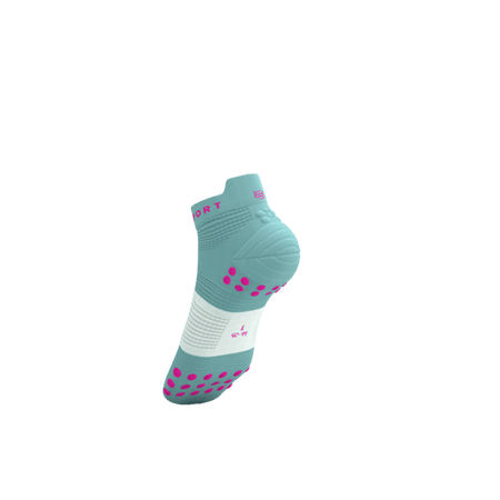 COMPRESSPORT Skarpetki do biegania krótkie PRORACING SOCKS V4 RUN LOW ether/neon pink