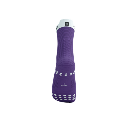 COMPRESSPORT Skarpetki do biegania wysokie PRORACING SOCKS V4 RUN HIGH lilac/white