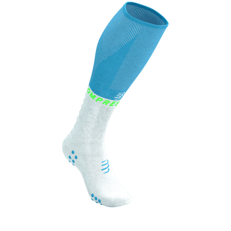 COMPRESSPORT Skarpety kompresyjne FULL SOCKS OXYGEN norse blue/neon green