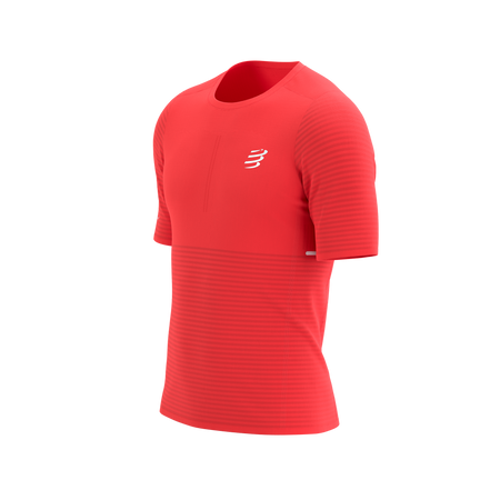 COMPRESSPORT Koszulka biegowa PRO RACING SS T-SHIRT fluo red