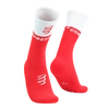 COMPRESSPORT Skarpetki kompresyjne do biegania MID COMPRESSION SOCKS V2.0 fluo red/white