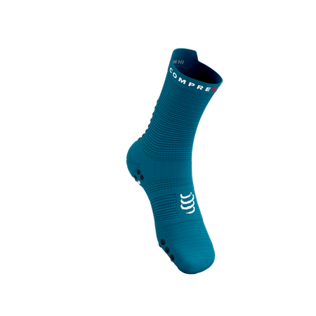 COMPRESSPORT Skarpetki do biegania wysokie ProRacing Socks V4 mosaic blue magent