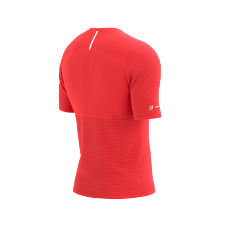 COMPRESSPORT Koszulka biegowa PRO RACING SS T-SHIRT fluo red