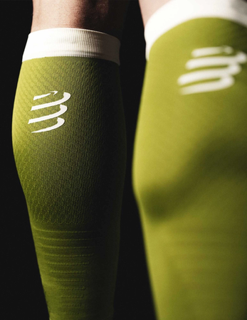 COMPRESSPORT Opaski kompresyjne na łydki R2V3 woodbine/white reflect