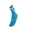 COMPRESSPORT Skarpetki do biegania trailowe PRORACING SOCKS V4 TRAIL norse blue/neon green