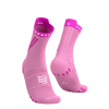 COMPRESSPORT Skarpetki do biegania trailowe PRORACING SOCKS V4 TRAIL begonia/neon pink
