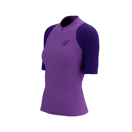 COMPRESSPORT Koszulka do biegania damska TRAIL RACING POSTURAL SS TOP purple/lilac