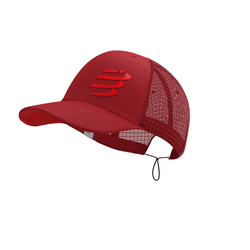 COMPRESSPORT Czapka biegowa z daszkiem RACING TRUCKER CAP samba red
