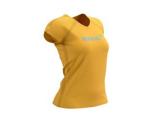 COMPRESSPORT Koszulka damska biegowa z krótkim rękawem TRAINING T-SHIRT SS Mont Blanc 2021 żółta