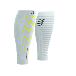 COMPRESSPORT Opaski kompresyjne na łydki R2 AERO white/safe yellow