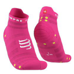 COMPRESSPORT Skarpetki do biegania ProRacing Socks V4 ULTRALIGHT RUN LOW fluo różowe
