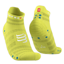 COMPRESSPORT Skarpetki do biegania ProRacing Socks V4 ULTRALIGHT RUN LOW fluo żółte