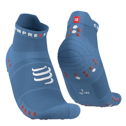 COMPRESSPORT Skarpetki do biegania krótkie ProRacing Socks V4 błękitne