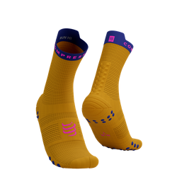 COMPRESSPORT Skarpetki do biegania wysokie PRORACING SOCKS V4 RUN HIGH saffron/dazz blue