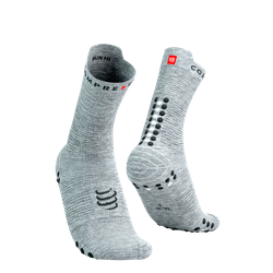 COMPRESSPORT Skarpetki do biegania wysokie ProRacing Socks V4 grey melange/black