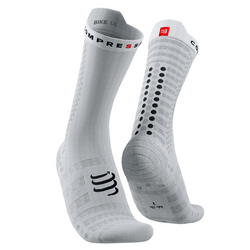 COMPRESSPORT Skarpetki rowerowe PRORACING SOCKS V4 ULTRALIGHT BIKE white/black