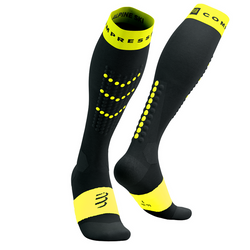 COMPRESSPORT Skarpety kompresyjne narciarskie ALPINE SKI FULL SOCKS black/safe yellow