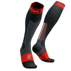 COMPRESSPORT Skarpety kompresyjne narciarskie SKI TOURING FULL SOCKS black/red