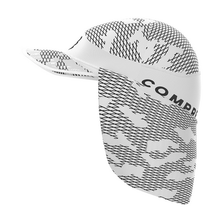 COMPRESSPORT Czapka biegowa z daszkiem ICE CAP SUN SHADE biało-szara