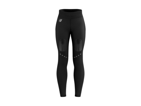 COMPRESSPORT Kompresyjne legginsy do biegania damskie WINTER TRAIL UNDER CONTROL FULL TIGHTS black