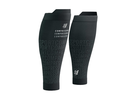 COMPRESSPORT Opaski kompresyjne na łydki R2V3 OXYGEN BLACK EDITION 2023 czarne