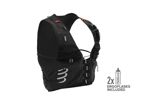 COMPRESSPORT Plecak biegowy ULTRUN S PACK EVO 10 black + 2x soft flask