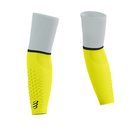 COMPRESSPORT Rękawki kompresyjne ARMFORCE ULTRALIGHT white/safe yellow
