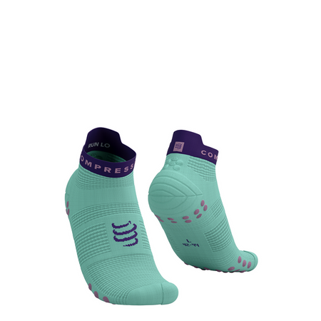 COMPRESSPORT Skarpetki do biegania krótkie PRORACING SOCKS V4 RUN LOW shell blue/purple